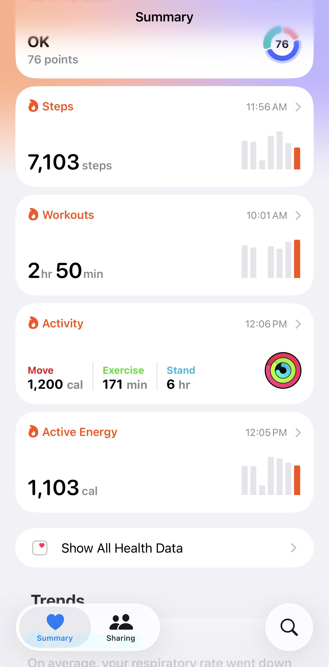 Apple Health screenshot