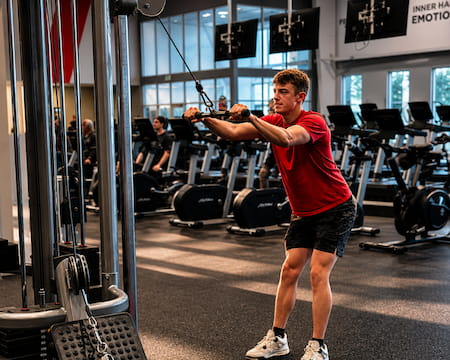 Ozzy Wimmer training at the gym